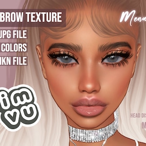 IMVU Wenkbrauwen Menari | Textuur, dekkingskaart, bestanden, CHKN-project, digitale wenkbrauwen, 3D, realistisch, handgetekende wenkbrauwen