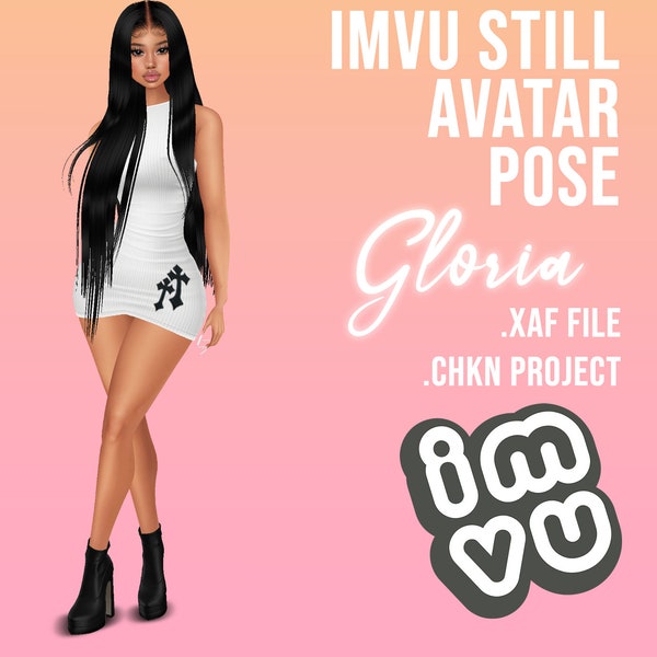 IMVU Still Avatar - Gloria | .XAF-Format mit sofortigem Import .CHKN-Projekt für Schöpfer! Frei, es als ableitbare in Ihrem Shop 3D-Datei zu lassen