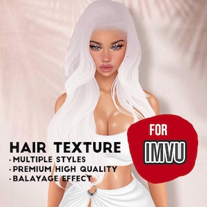 Textura de cabello IMVU Balayage - Melón - Tono rubio Texturas premium de alta calidad Tamaño 256x256 Múltiples estilos incluidos Paquete único