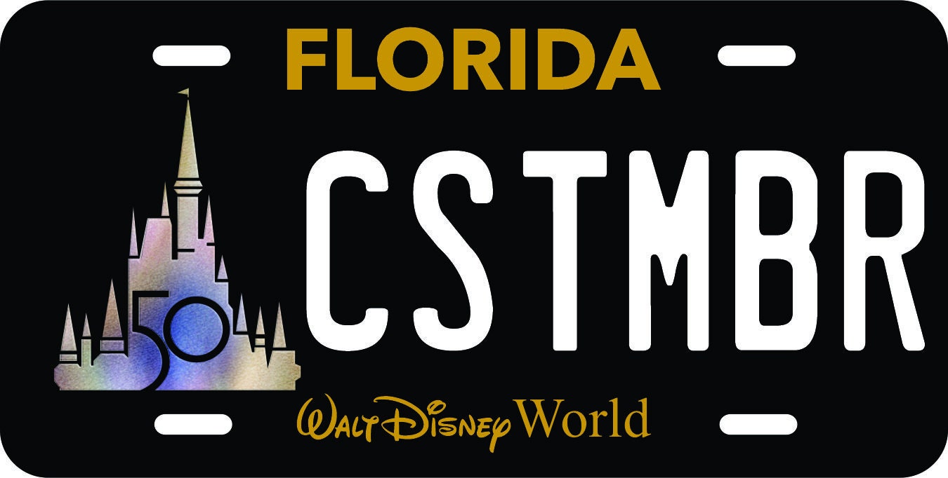 Walt Disney World 50th Anniversary License Plate Magnet - Etsy