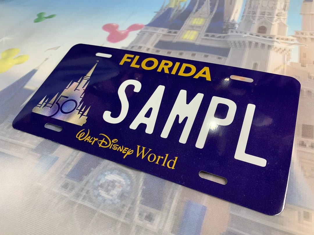 Walt Disney World 50th Anniversary License Plate Etsy