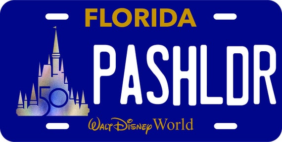 Walt Disney World 50th Anniversary License Plate Magnet - Etsy