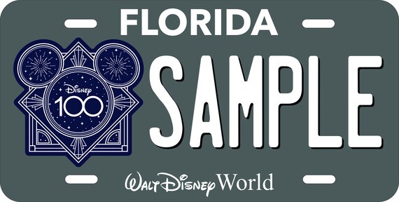 Walt Disney World 100th Anniversary License Plate - Etsy