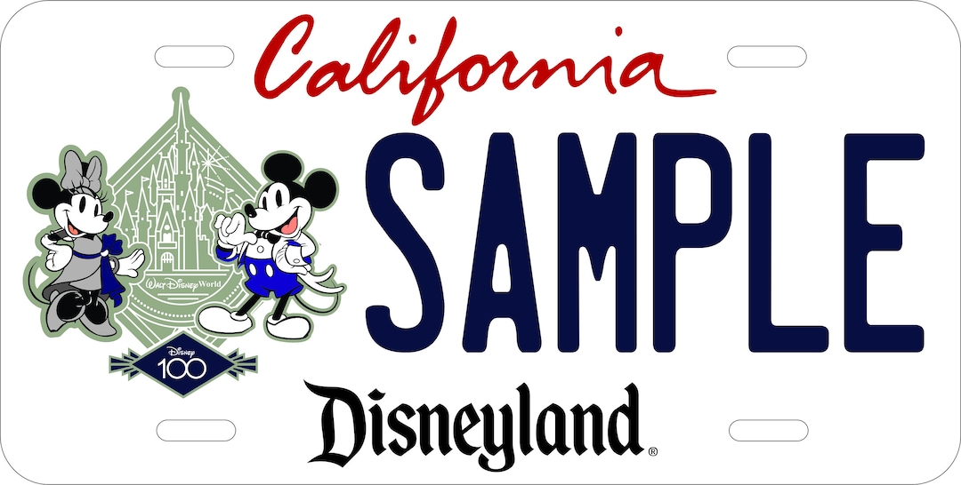 California's Disneyland 100th Anniversary License Plate - Etsy