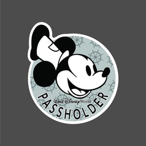 Steamboat Willie Mickey Passholder Magnet