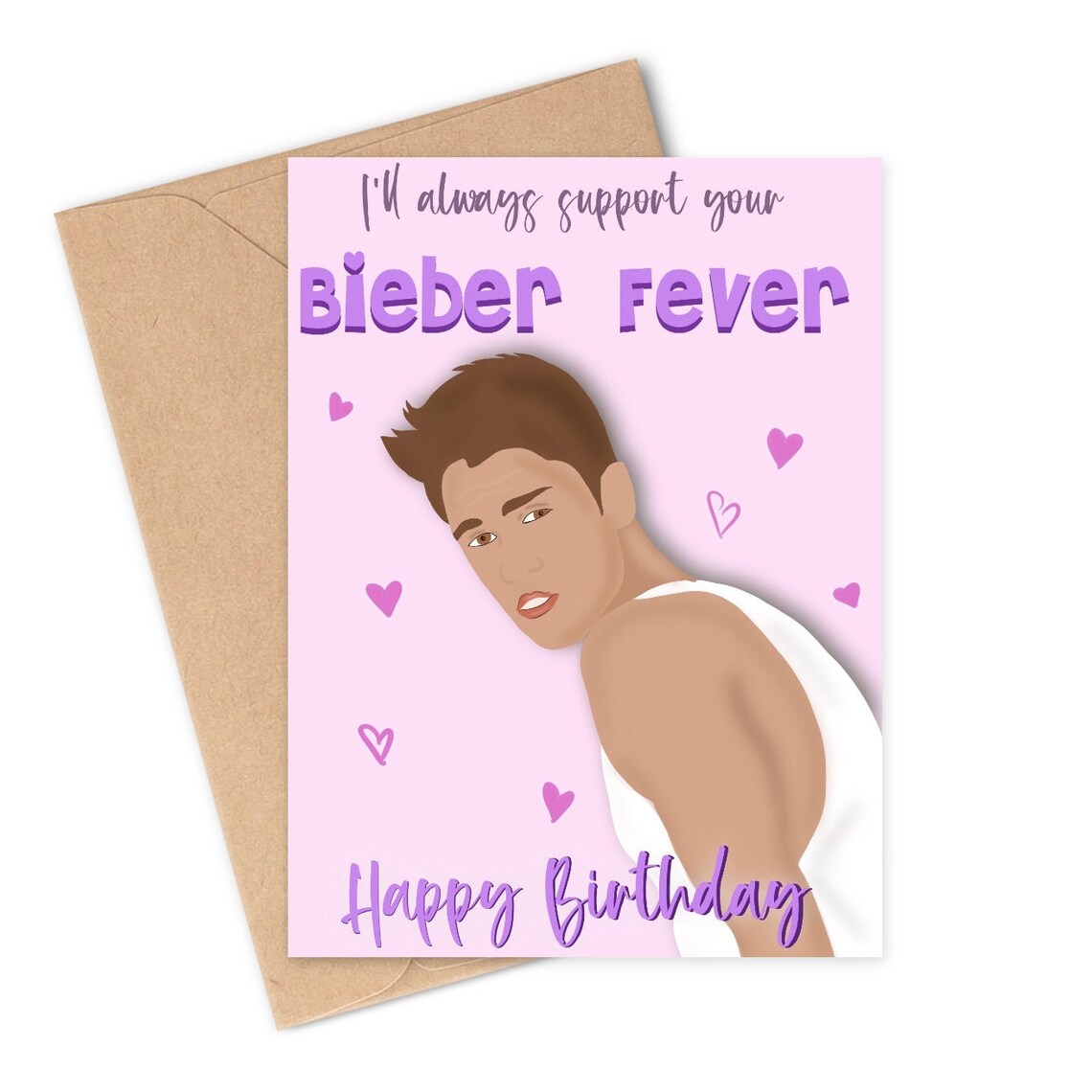 Funny Justin Bieber Birthday Card - Etsy