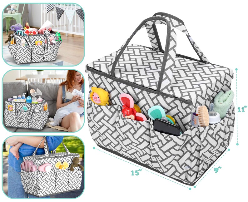 NEW Baby Diaper Organizer Caddy Portable Large Organizer Tote Basket