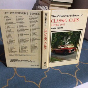 Observers book of classic cars 1st edition 1982