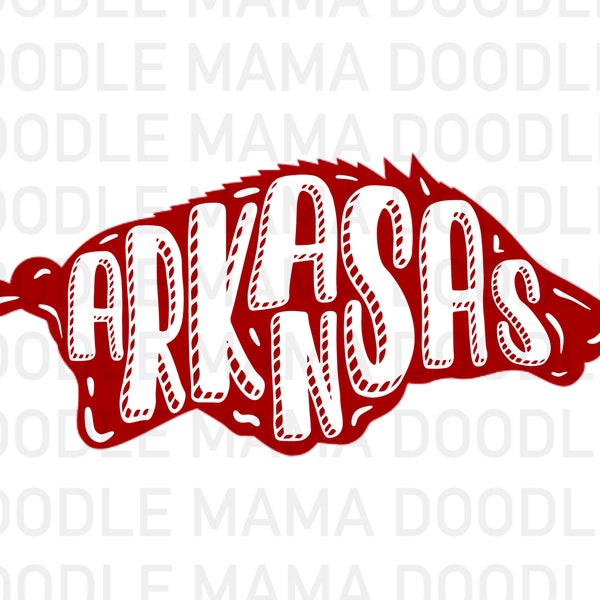 Razorbacks Lettering Arkansas Razorbacks - Etsy