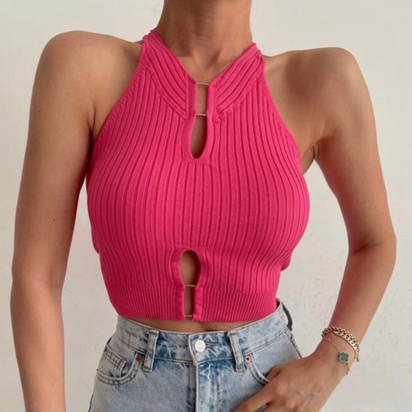 Pink Crop Top - Etsy