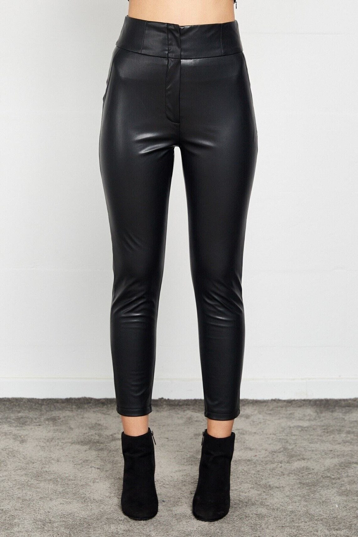 Leather Pants High Waist Leather Pants High Waist Skinny Leg - Etsy