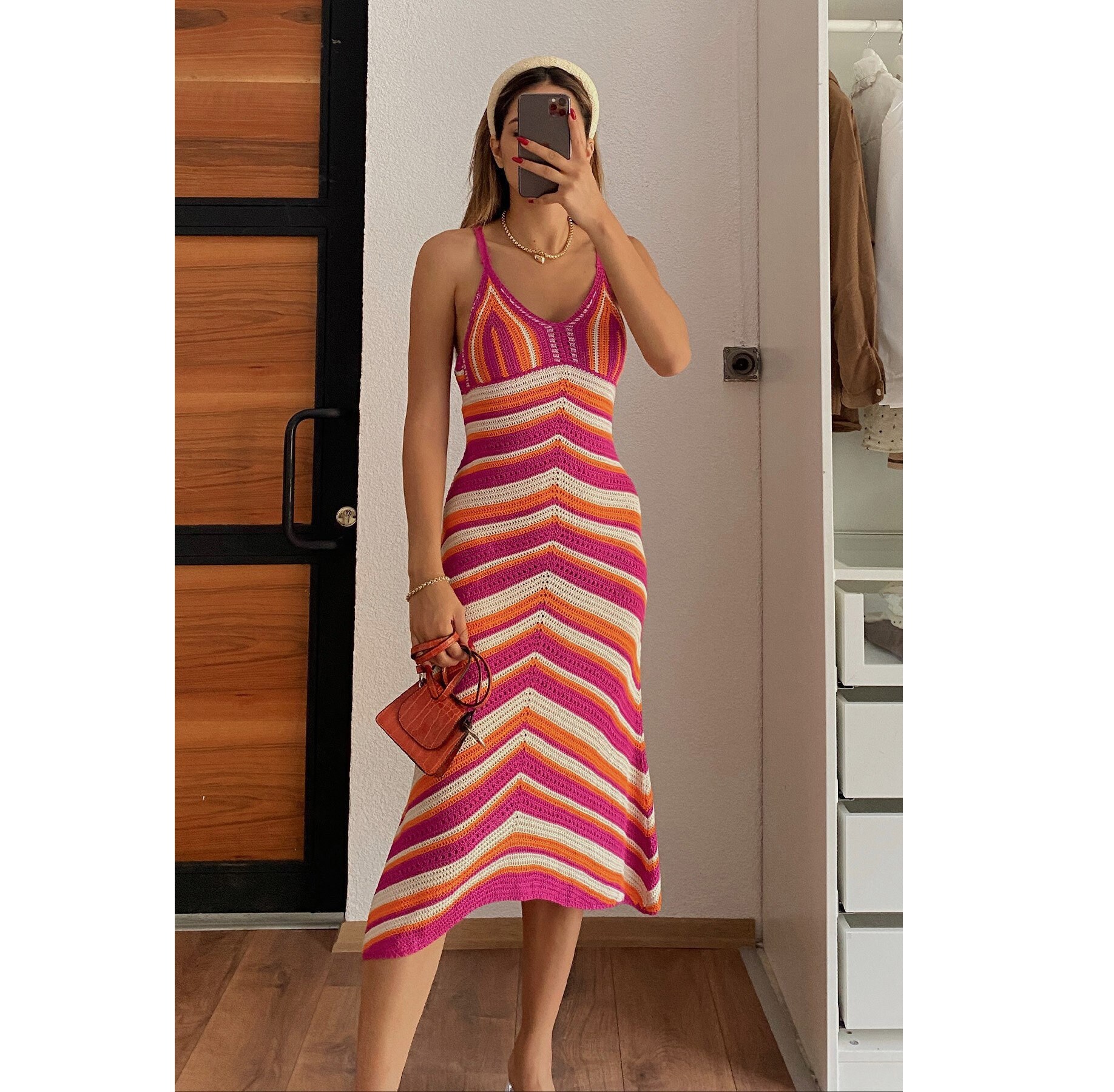 Pink Knit Dress - Etsy