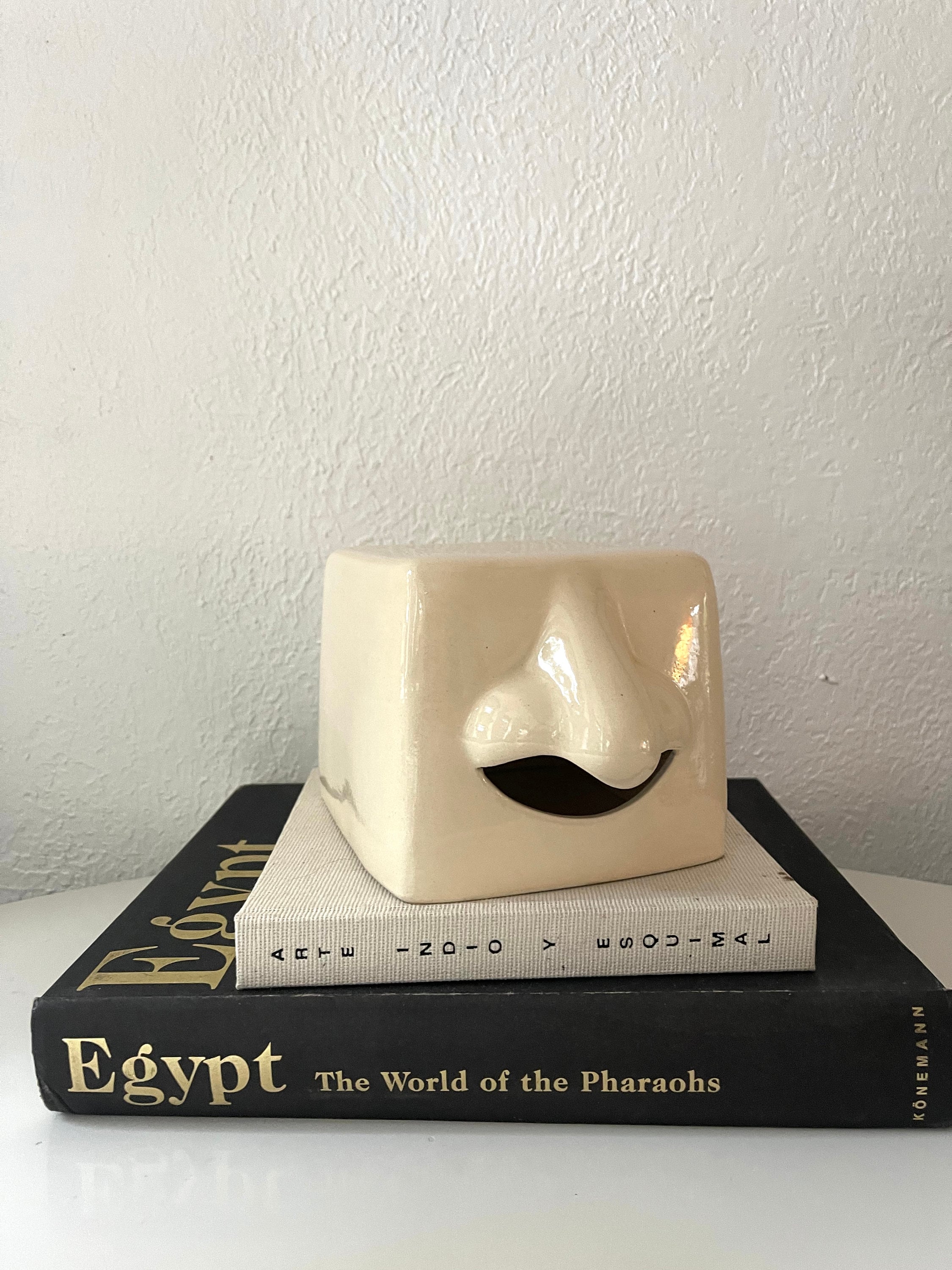 Art Deco Ceramic Nose Kleenex Holder Etsy
