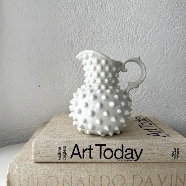 Ceramic Hobnail pitcher w / bottom stopper | hobnail pitcher planter