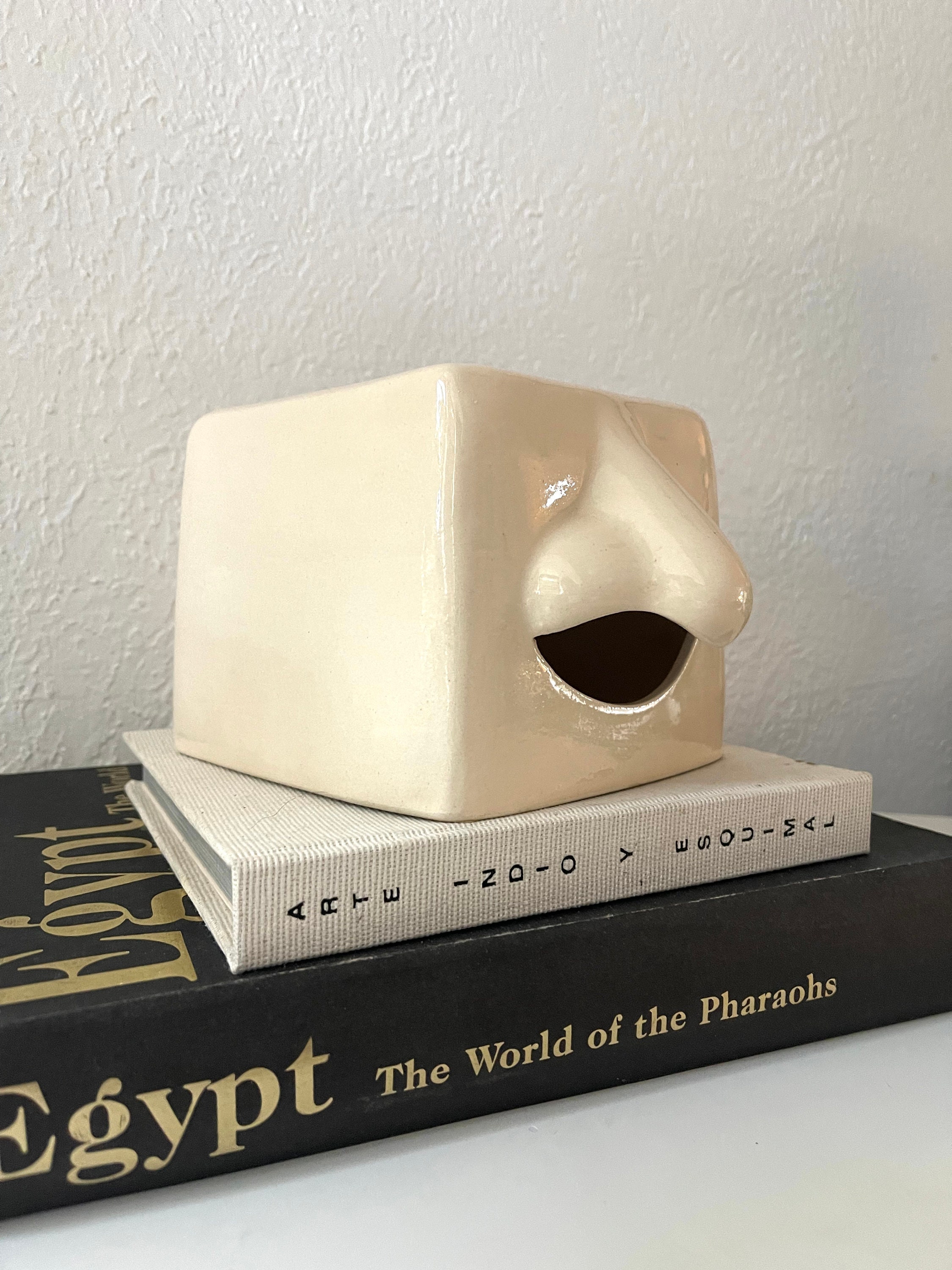 Art Deco Ceramic Nose Kleenex Holder Etsy