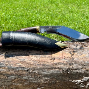 Rugged Black Farmer&#39;s Kukri | Handcrafted 8&quot; Gorkha Military Knife | Sharp Carbon Steel Blade | Durable Survival and Camping Tool