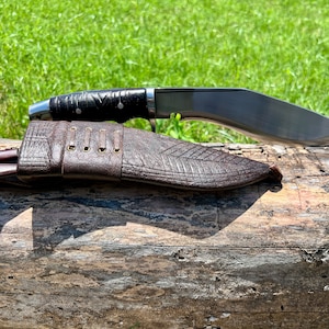 Functional Nepalese Kukri Knife | 8” Full Tang Blade for Hunting, Razor-Sharp 5160 Steel with Sheath | Perfect Gift for Him