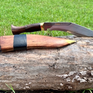Rugged Handmade Farmer&#39;s Kukri | Handcrafted 9&quot; Gorkha Military Knife | Sharp Carbon Steel Blade | Durable Survival and Camping Tool