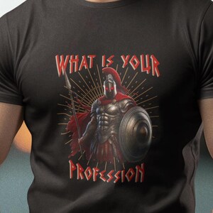 Gym T-Shirt - Spartan Warrior Fun Design for Workout, Great Gymwear Gift, Comfortable Gym Clothes & Outfit