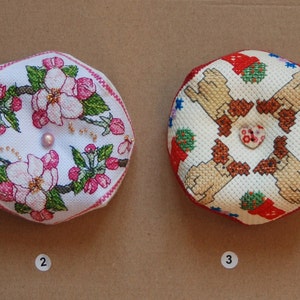 Biscornu Cross Stitch mit weicher Polyesterfüllung, New Komplette 4 Muster