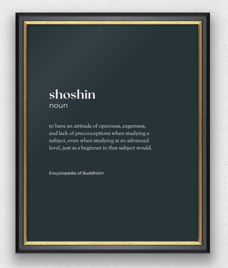 Shoshin Word Definition Printable Art Etsy