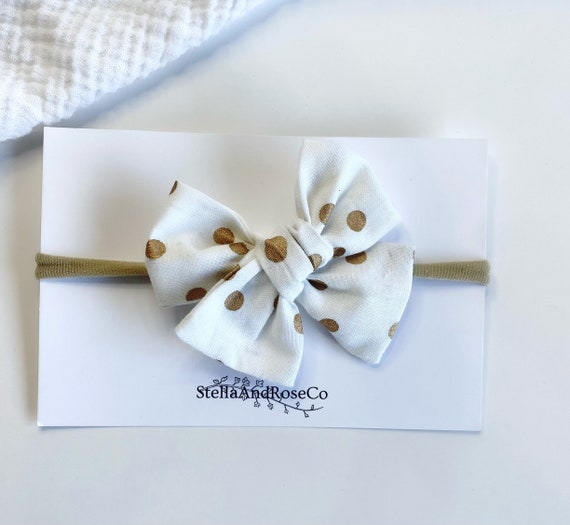 Gold Spotty Headband Blue Gold Spotty Headband Blue