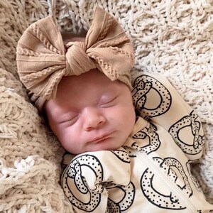 Baby Headbands, Girls hair bows, turban headbands, Earth Tone Bows, Baby bows, knot bow, knit headbands, Newborn baby bow, baby shower gift