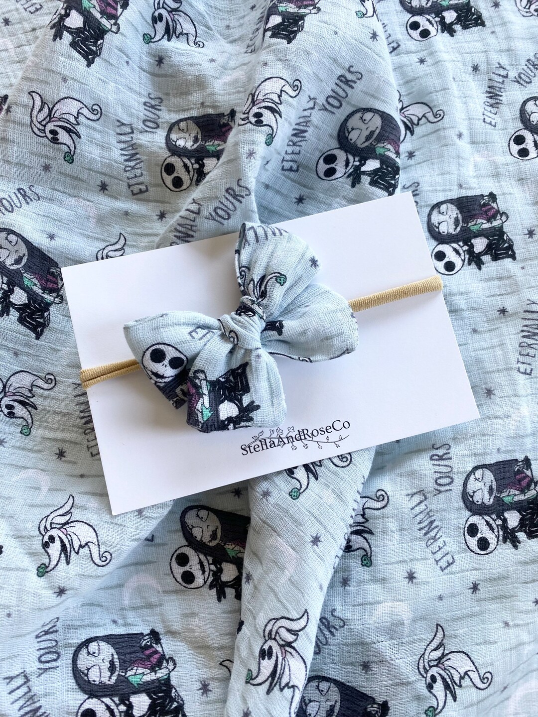 Nightmare Before Christmas Swaddle Blanket, Muslin Swaddle Blanket, Disney Swaddle Blanket
