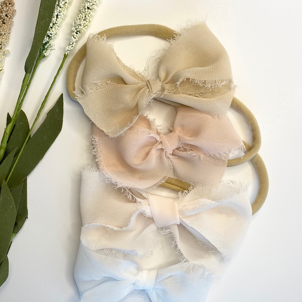 Chiffon Bows Etsy