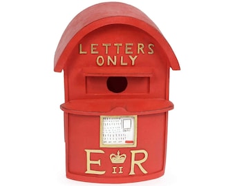 Post Box Bird House for Small Birds, Traditional Letterbox Design, Perfect for Robins, Wrens, Finches, Blue Tit and Sparrows