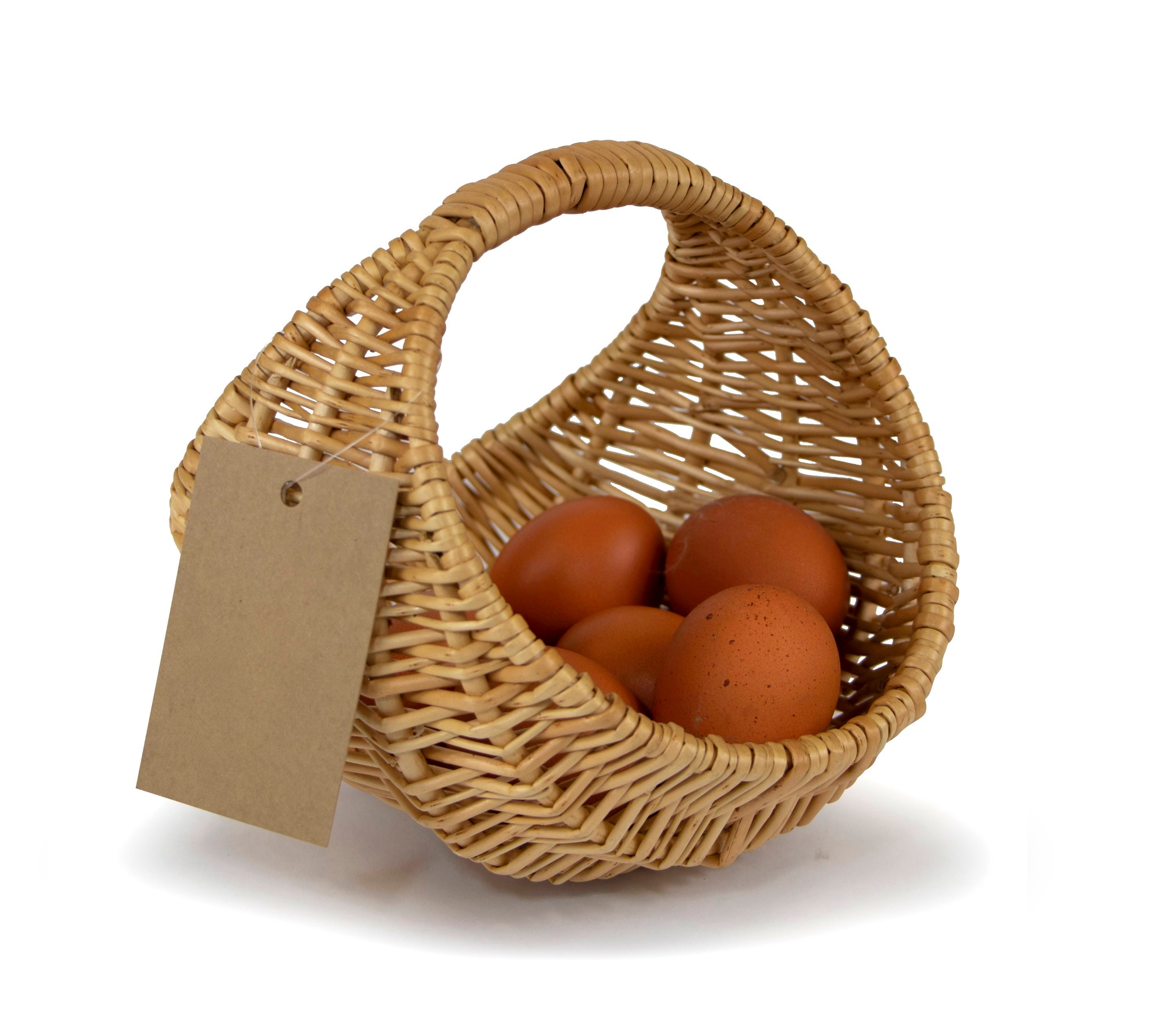 Egg Collecting Basket Buff Natural Willow Basket Mushroom Etsy UK