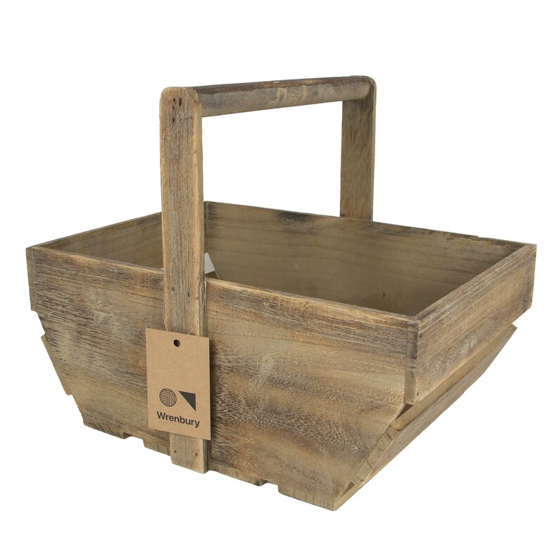 Oak Effect Garden Trug Basket Veg Trug Wooden Vegetable Etsy UK