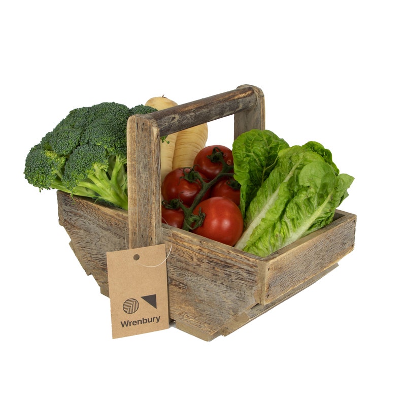 Oak Effect Garden Trug Basket Veg Trug Wooden Vegetable Etsy UK
