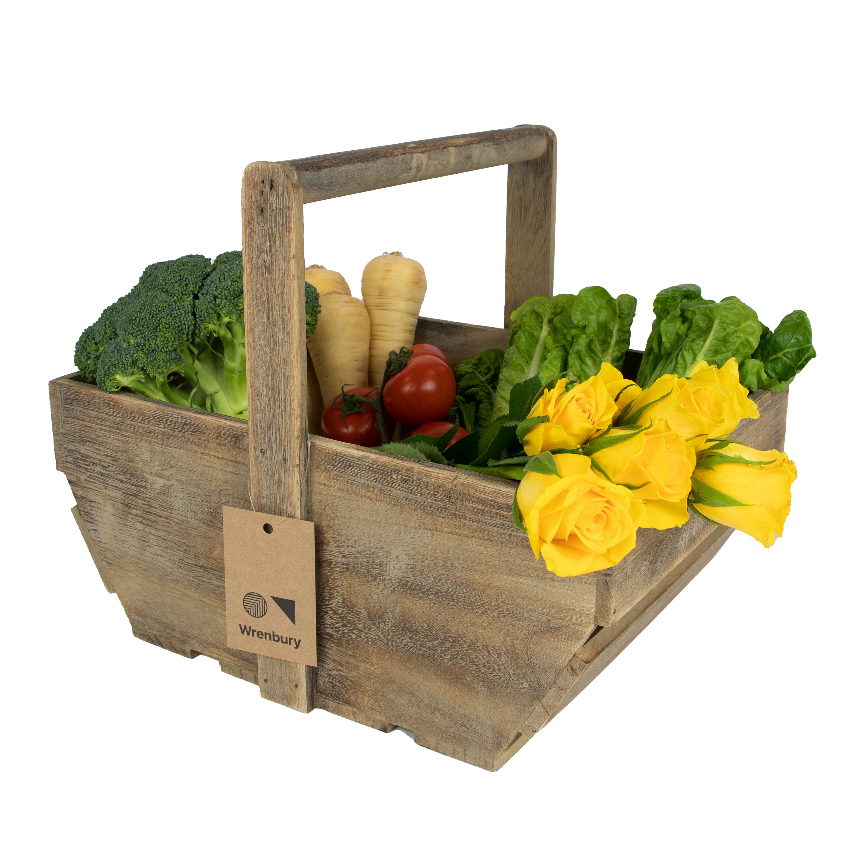 Oak Effect Garden Trug Basket Veg Trug Wooden Vegetable Etsy UK