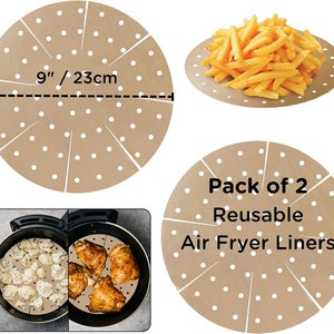 2pcs New Upgrade Collapsible Silicone Pot For Ninjas Dual Air Fryer,  Foldable Silicone Double Air Fryer Liners Basket, Air Fryer Rack  Accessories For