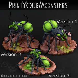 Poisonous Ants 3 Versions | 3d Printed Miniature for Painting, Tabletop Game, DnD, Pathfinder | Giant Insect 50mm | PrintYourMonsters