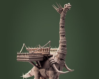 Braquiosaurio blindado | Figura impresa en 3D para pintar, juegos de rol, DnD, Pathfinder / Tumba de la Aniquilación | clinchar
