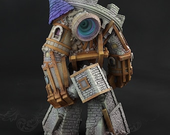 Medieval Construct Golem | 3d Printed Miniature for Painting, Tabletop Game, DnD, Pathfinder | PrintYourMonsters