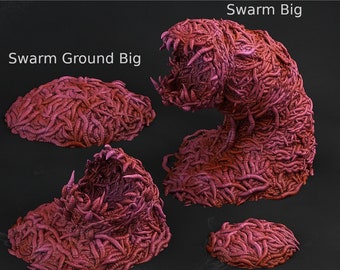 Swarm of Worms | ペイント、ロールプレイングゲーム、D&D、パスファインダー用のミニチュア