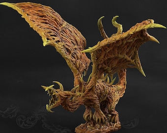 Nightmare Forest Dragon | 3d Printed Miniature for Painting, Tabletop Game, DnD, Pathfinder, Zombicide | PrintYourMonsters