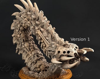 Bone Worms 5 Versions | 3d Printed Miniature for Painting, Tabletop Game, DnD, Pathfinder, Zombicide | Land of Bones | PrintYourMonsters