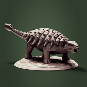 Ankylosaurus | 3d Printed Miniature for Painting, Tabletop Game, DnD, Pathfinder | Dinosaur 75mm | Tomb of Annihilation | Clynche