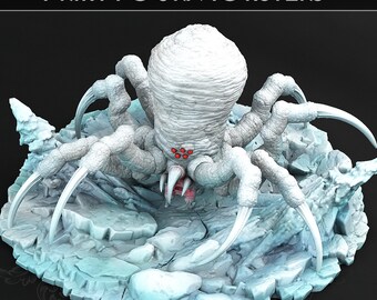 Volwassen ijsspin | 3D-geprinte figuur voor schilderen, rollenspel, DnD, Pathfinder | PrintYourMonsters