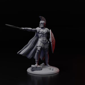 重装歩兵軍のリーダー | ペイント、ロールプレイング、ダンジョンズ＆ドラゴンズ、パスファインダー用3Dプリントミニチュア | 25mmミニチュア | Clynche