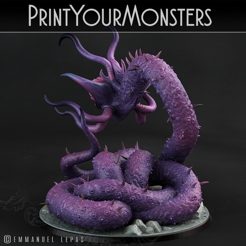 Neothelid Mini Neothelid | 3d Printed Miniature for Painting, Tabletop Game, Dnd ...