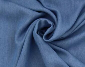 Blauer Tencel-Chambray-Jeansstoff, 100 cm x 150 cm, Baumwoll-Jeansstoff, verkauft als 1 Meter