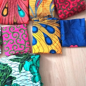 Coupon Lot Tissu Wax Imprimé Africain 100% Coton 50 x 25 cm 3/5/7/10 pièces Couleurs Aléatoires Patchwork Quilting Couture Masque Mercerie image 10