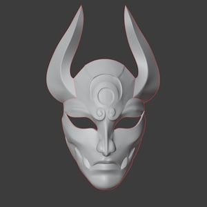 LOL wild rift blood moon diana mask STL 3d print file