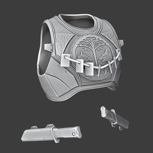 Fichiers STL d&#39;armure de torse de ninja de l&#39;espace pour l&#39;impression 3D