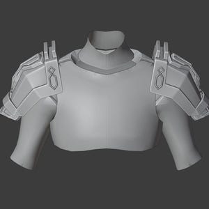 LOL arcane season 2 vi and cait shoulder armour STL for 3D printing